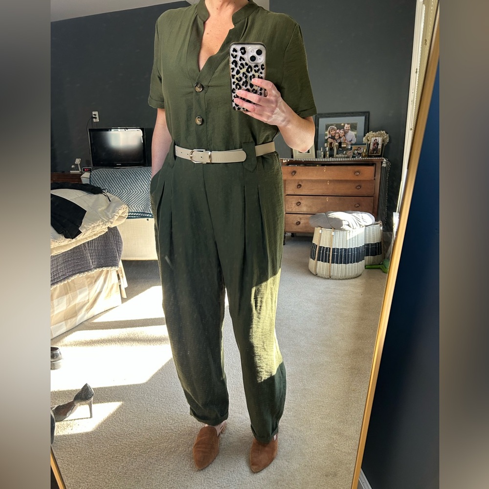ZARA Olive Green Jumpsuit